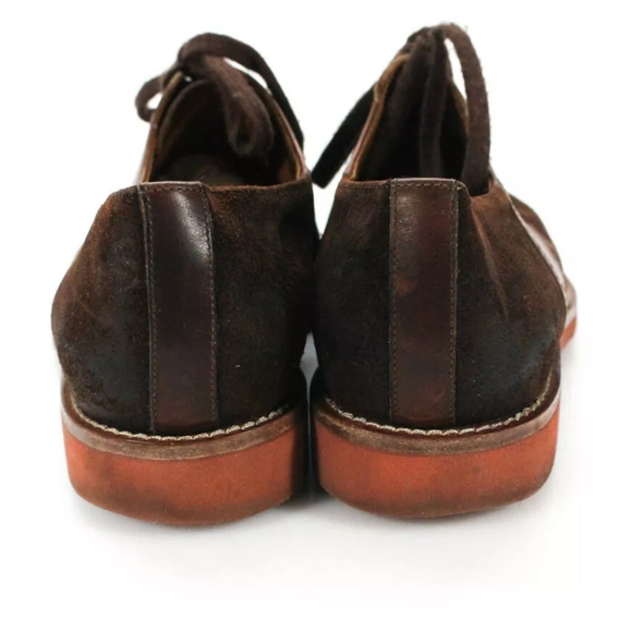 RALPH LAUREN ROUND TOE OXFORD SHOES BROWN suede 8 - Picture 3 of 5